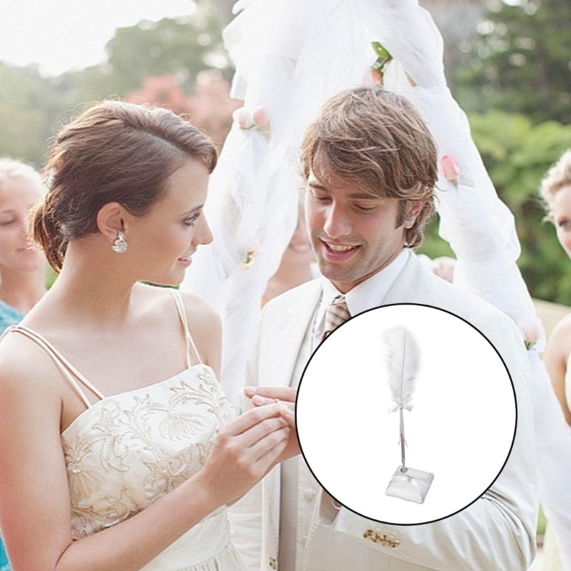 Fine Stylish White Ostrich Feather ลงนามปากกา Accents สําหรับ Event Hall ปาร์ตี้เจ้าสาวจัดแต่งทรงผม