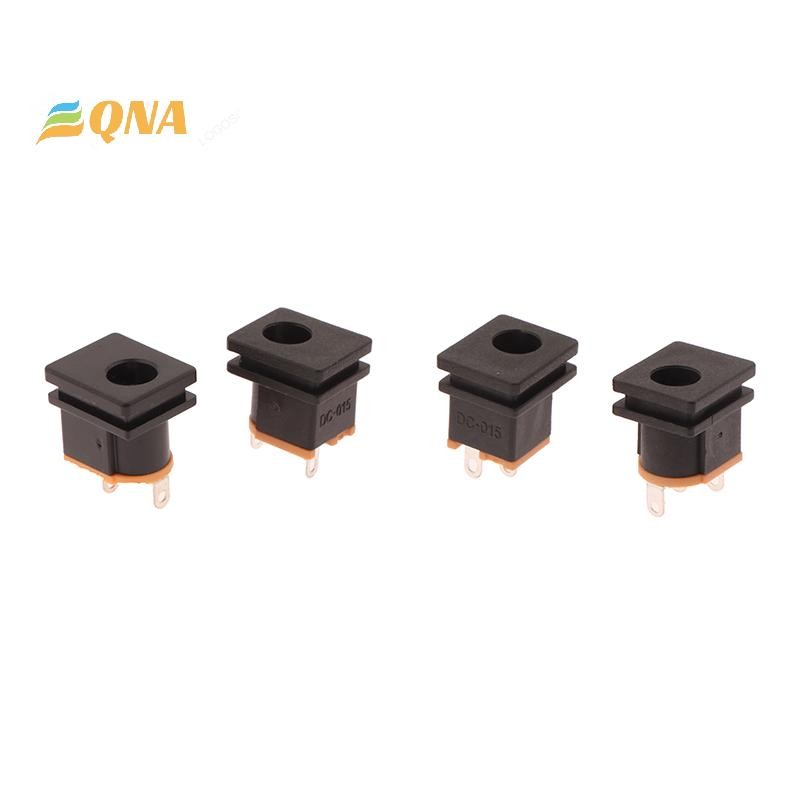 [QNA] 10 ชิ้น 5.5X2.5 มม.ขั้วต่อซ็อกเก็ตแหล่งจ่ายไฟ -015 5.5*2.1 มิลลิเมตรแจ็คหญิงแผงสี่เหลี่ยมตัวเชื่อมต่อติดตั้งใหม่