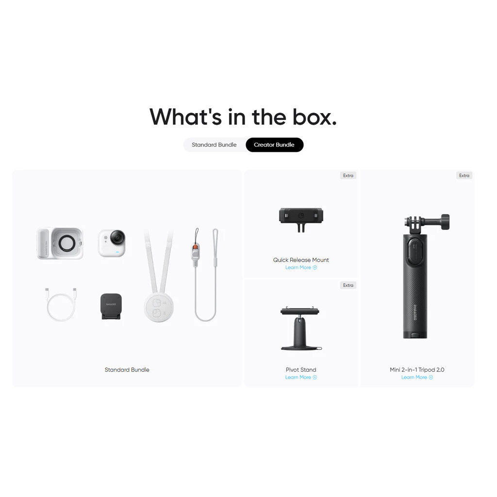 (พร้อมจัดส่ง) Insta360 GO Ultra Creator Bundle/Standard - สีดำ/ขาว ประกันศูนย์ไทย Mentagram thumbnail 8
