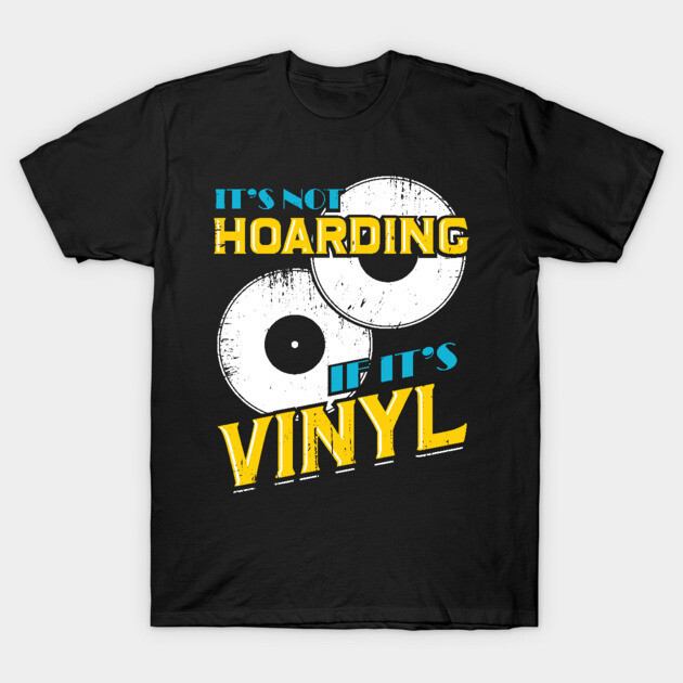 เสื้อยืด Vintage It's Not Hoarding If It's Vinyl T-Shirt แท้ Cotton 100% วินเทจ y2k คอกลม เสื้อกีฬา