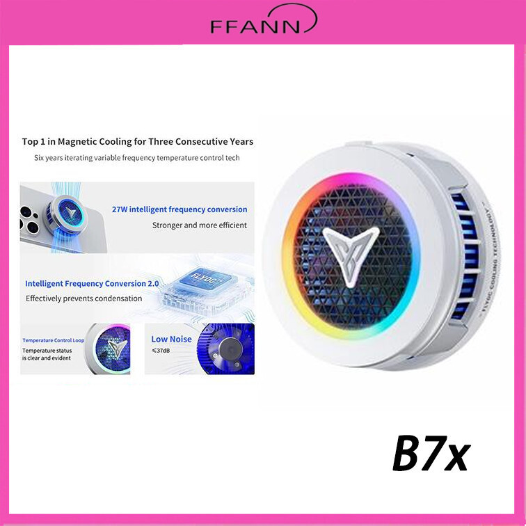 Flydigi B7X พัดลมระบายความร้อนสําหรับเล่นเกมมือถือ Cooler หม้อน้ําดูดแม่เหล็กการแปลงความถี่อัจฉริยะเ