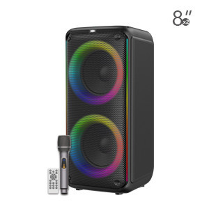 8นิ้วเบิ้ล เบสแน่น เสียงไมค์เพราะมาก ลำโพงบลูทูธ KTS-1909 ขนาดพกพาได้ 8นิ้ว×2ดอก เบสหนัก มีไฟLEDสวยม