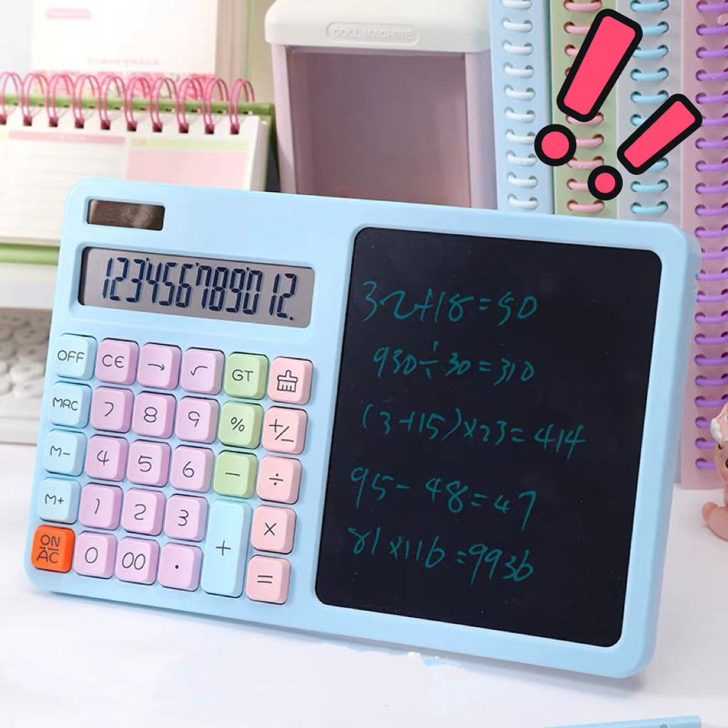 เครื่องคิดเลข 2in1 คิด เลข พร้อมจดบันทึกในจอ LCD ใช้งานได้ทั้งโรงเรียนและสำนักงาน Cutieworld