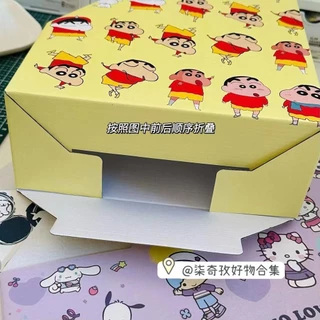 กล่องเก็บของลายการ์ตูนคิตตี้สามสีชั้นวางหนังสือเดสก์ท็อปโฟลเดอร์กระดาษการ์ตูนน่ารัก ที่คั่นหนังสือ