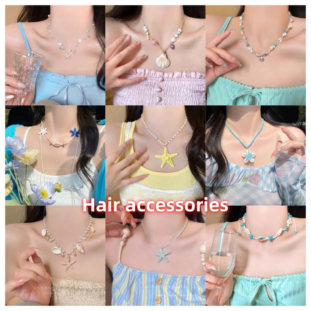 🩷Hot.Bikini🩷 Hair accessories  โบว์ติดผมน่ารัก รูปปลาดาว เครื่องประดับแฟชั่นผู้หญิง beach พร้อมส่งในไทย COD