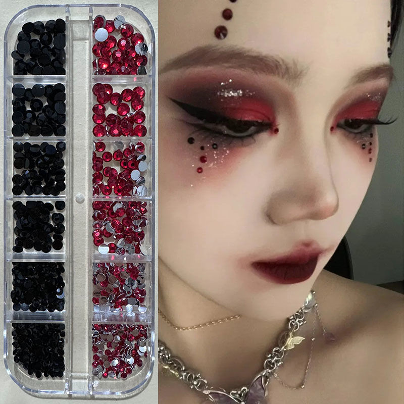 ปีใหม่ Red Alien Diamond Blood Tears Makeup Red Diamond Face Paste20250901