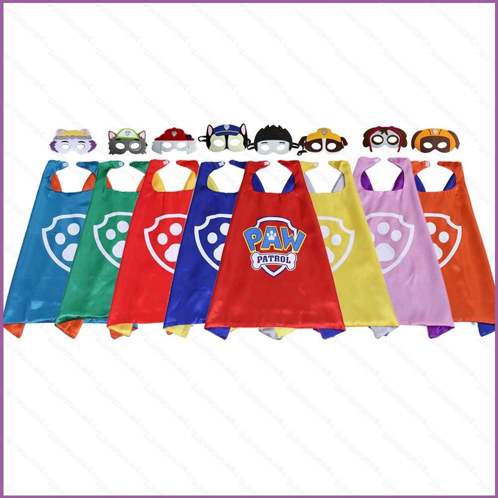 SQ4 paw patrol หิมะสไลด์หน้ากาก Cape ฮาโลวีนคริสต์มาสวันเด็กคอสเพลย์ Masquerade Ball props ของขวัญ Q