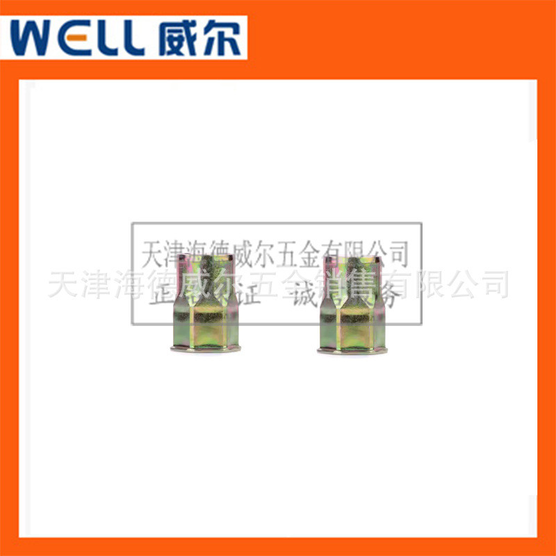 Small Countersunk Head Half Hex Rivet Nut ML08AL Alloy Steel Color Zinc Small Countersunk Head Half 