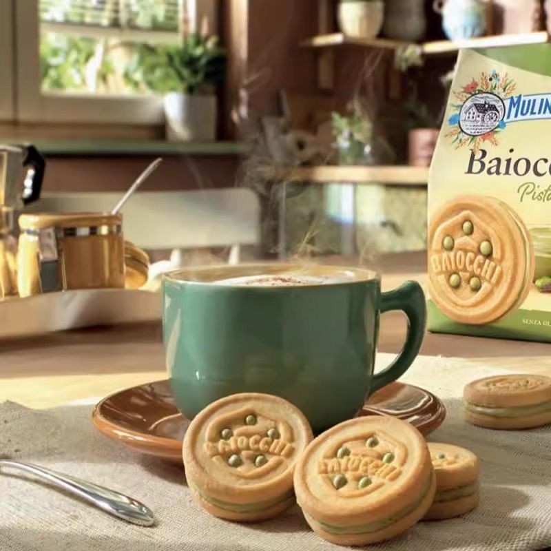 อิตาลี Bianco Original นําเข้าแยมพิสตาชิโอแซนวิชบิสกิตอิตาเลี่ยนบิสกิตขนมยามว่าง20250904