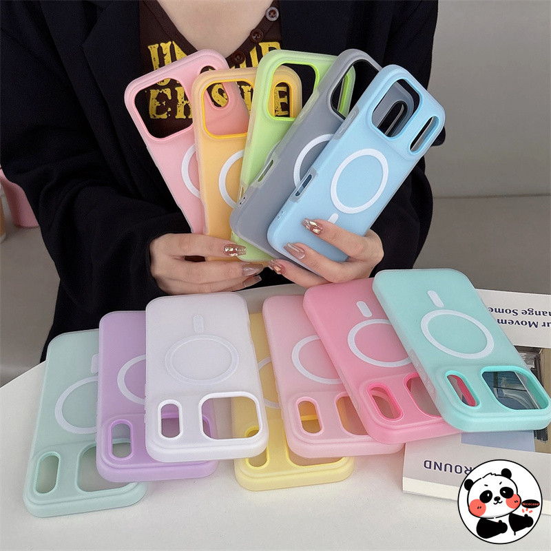 8-สี 2 ใน 1 เคสโทรศัพท์แม่เหล็กสําหรับOPPO Reno 14F 14 13 13F 12 12F 11 11F Pro 5G 4Gหรูหราปกหลังน่ารักMatte Jellyสีปลอกนุ่ม