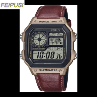 FEIPSI นาฬิกาผู้ชายนาฬิกาสปอร์ตดิจิตอลนาฬิกาหนัง666