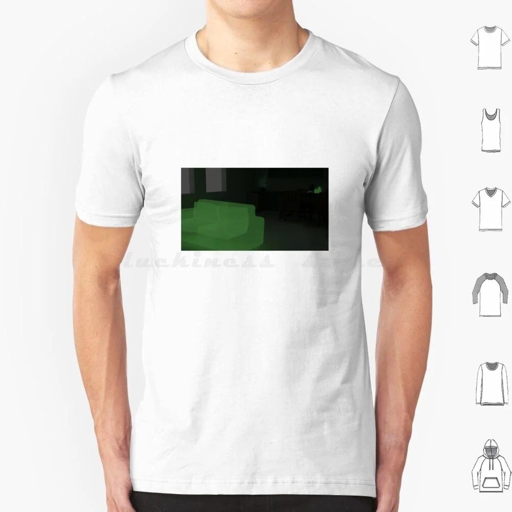 Ghost Couch T Shirt 6xl Cotton Cool Tee Game Art Game Spooky Low Poly Environment Art Weird Black An