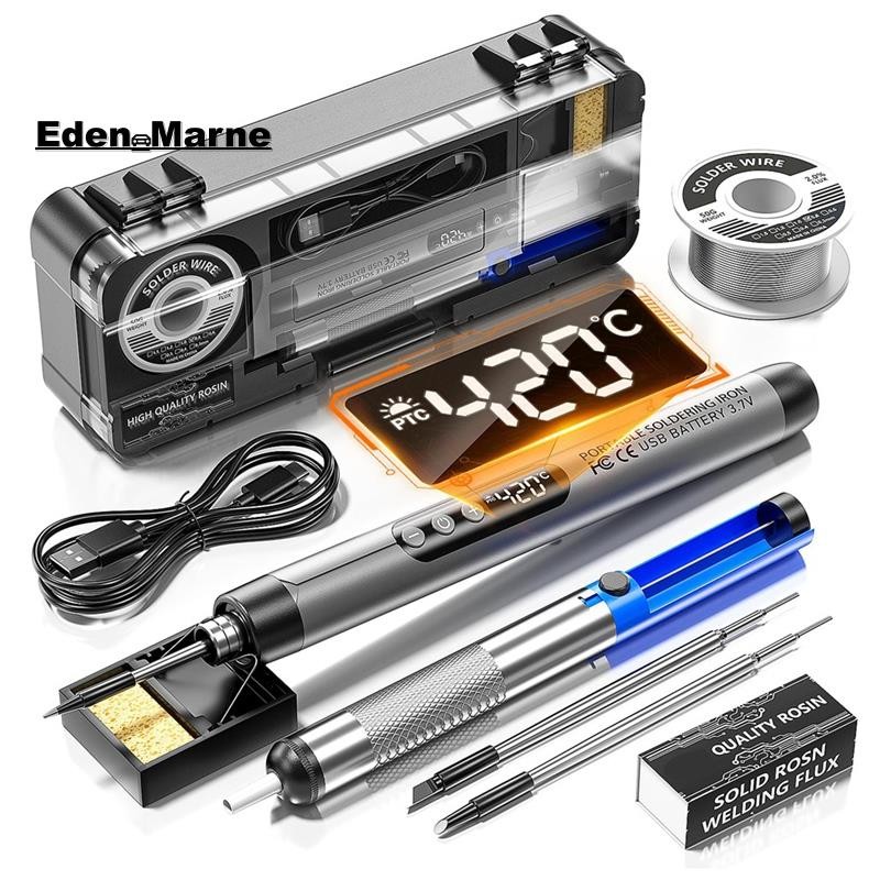 [Eden_Marner]หัวแร้งไฟฟ้าดิจิตอล USB ไร้สายปรับอุณหภูมิอินเทอร์เฟซ Type-C เครื่องมือเหล็กเชื่อมบัดกรีอัจฉริยะ