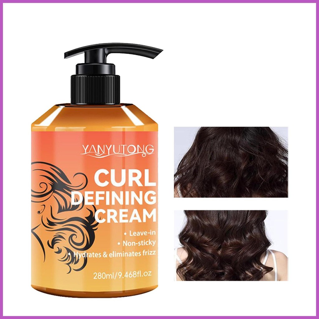 Curl Cream 280ml Nourishing Wavy Hair Dinning Cream Curling Lotion Moisturizer สําหรับ Hairstyling ห