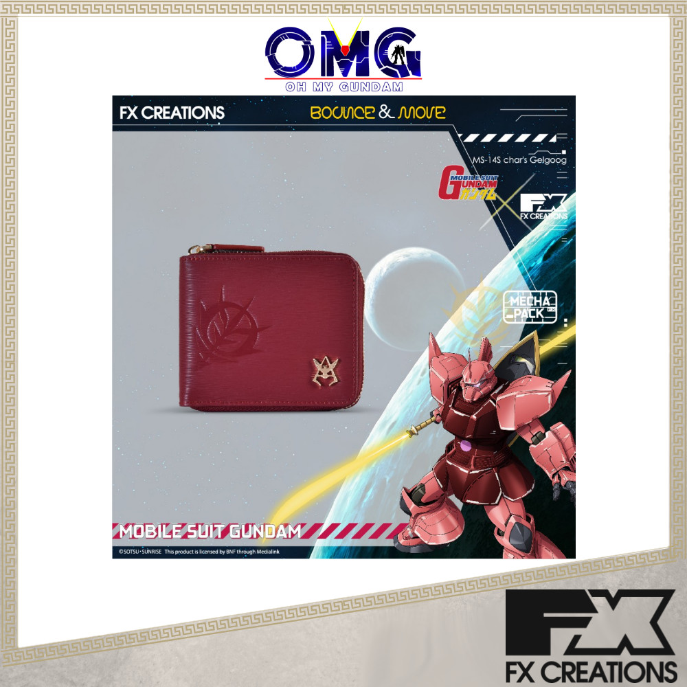 FX Creations MS-14S Gelguog กระเป๋าสตางค์ซิปหนัง GUFW244021-89 Gundam Wallet Man Wallet Dompet Bifol