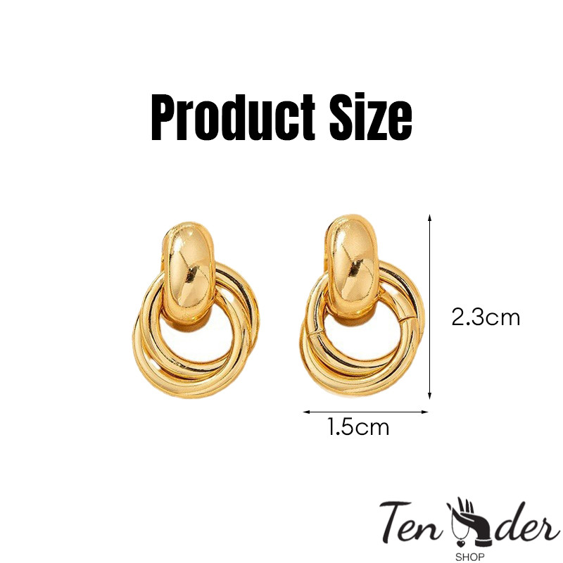 COD-ส่งเร็วจากไทย🎀S925 เงินเข็มรอบห่อต่างหูโลหะ แสงหรูหราระดับ หรูหรา ไม่ทําให้แพ้ง่าย เครื่องประดับแฟชั่น สำหรับผู้หญิง - รูปที่ 7