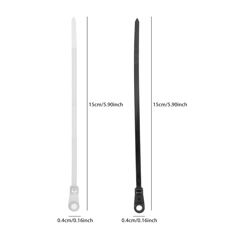 สายรัดไนลอนพร้อมรูสกรู - สายรัดมัดล็อคตัวเอง - ห่วงยึดอเนกประสงค์, 100/300/500 ชิ้น - รูปที่ 7