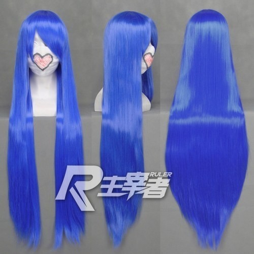 ไม้บรรทัดและวิกผม.Cosplay จาก.Master Saint Seiya สีฟ้า Athen/LicaTailu/Izumi