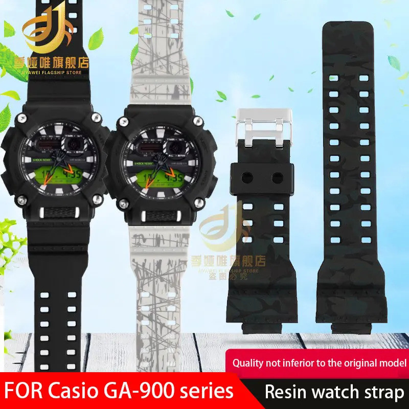ปรับให้เข้ากับสาย Casio G-SHOCK GA-900A 900HC สายนาฬิกาซิลิโคนเรซินแบบสปอร์ตสไตล์อุตสาหกรรม