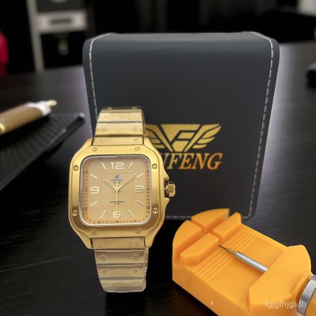 Xufeng Watch Original Gold Line Mens Waterproof 100m Fashion Luxury Gift Box TG1011