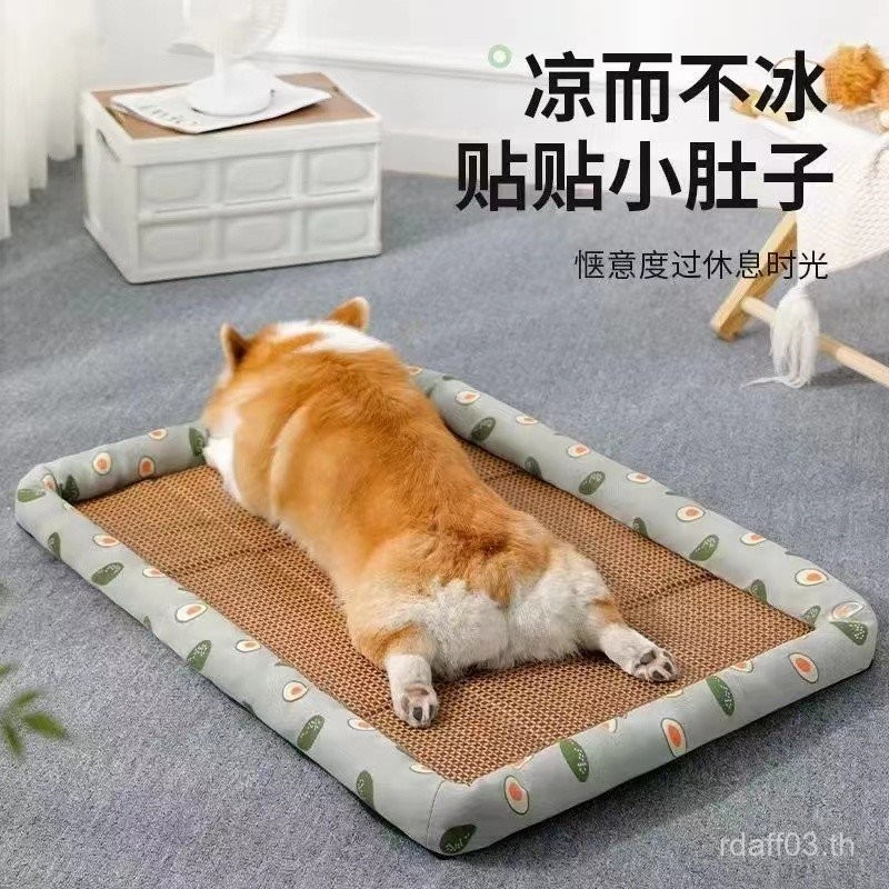 Influencer Mat เสื่อสัตว์เลี้ยงฤดูร้อนสัตว์เลี้ยง Mat Teddy Golden Retriever Kennel Mat Cat Litter F