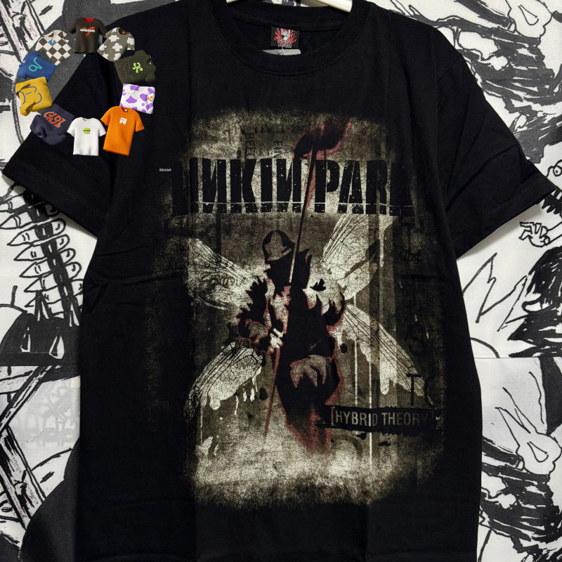 เสื้อยืดแขนสั้น Linkin Park ผ้าฝ้ายแท้ สไตล์ยุโรปอเมริกัน สำหรับทุกเพศ พร้อมจัดส่งภายใน 24 ชั่วโมง