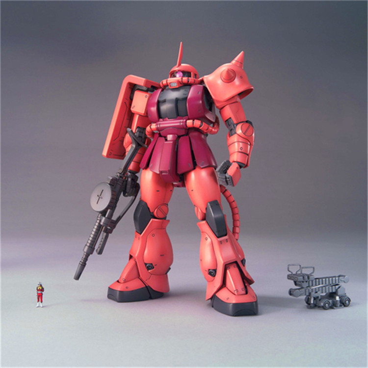 พร้อมสต็อก Bandai 1/100 MG ZAKU II Char สีแดง ZAKU 2.0 กันดั้มประกอบรุ่น
