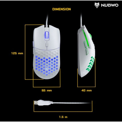 (มีส่งด่วน) มาส์ไร้เสียง Nubwo NM-94m MURDERER เมาส์มาโคร  ประกันศูนย์ 1 ปี - รูปที่ 7