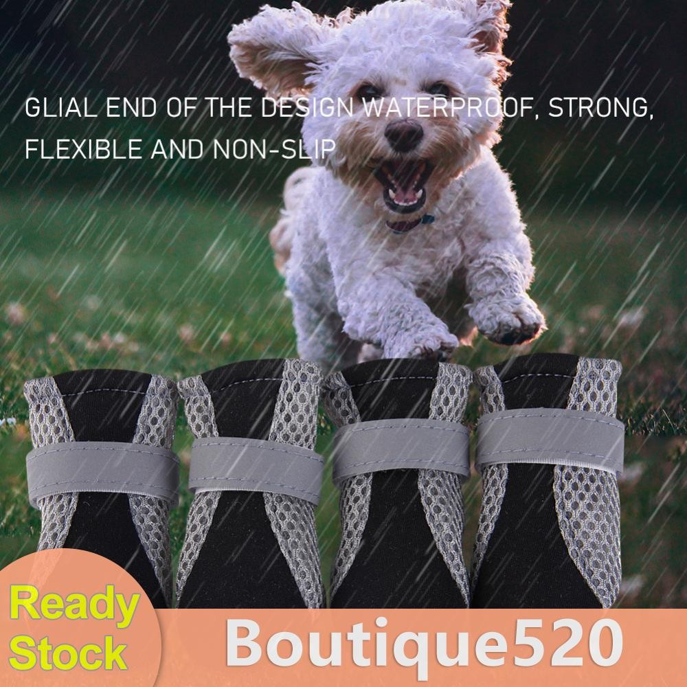 Non-Slip Dog Shoes Puppy รองเท้าผ้าใบกันน้ําสัตว์เลี้ยง Casual Sport Booties Supplies [boutique520.t