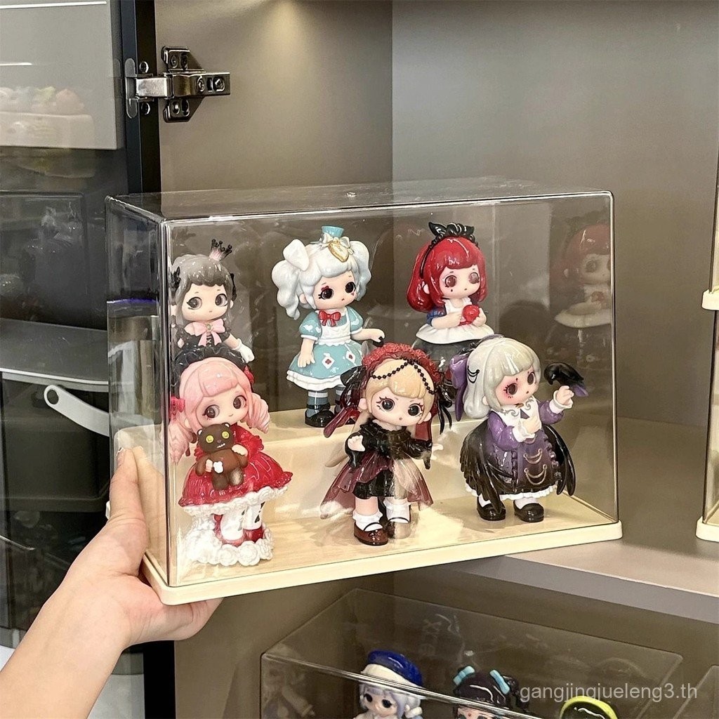 Youli ตู้โชว์ทํามือเครื่องประดับโปร่งใสตุ๊กตาใหญ่ตุ๊กตากล่องเก็บของป้องกันฝุ่นอะคริลิคกล่องลึกลับขาต