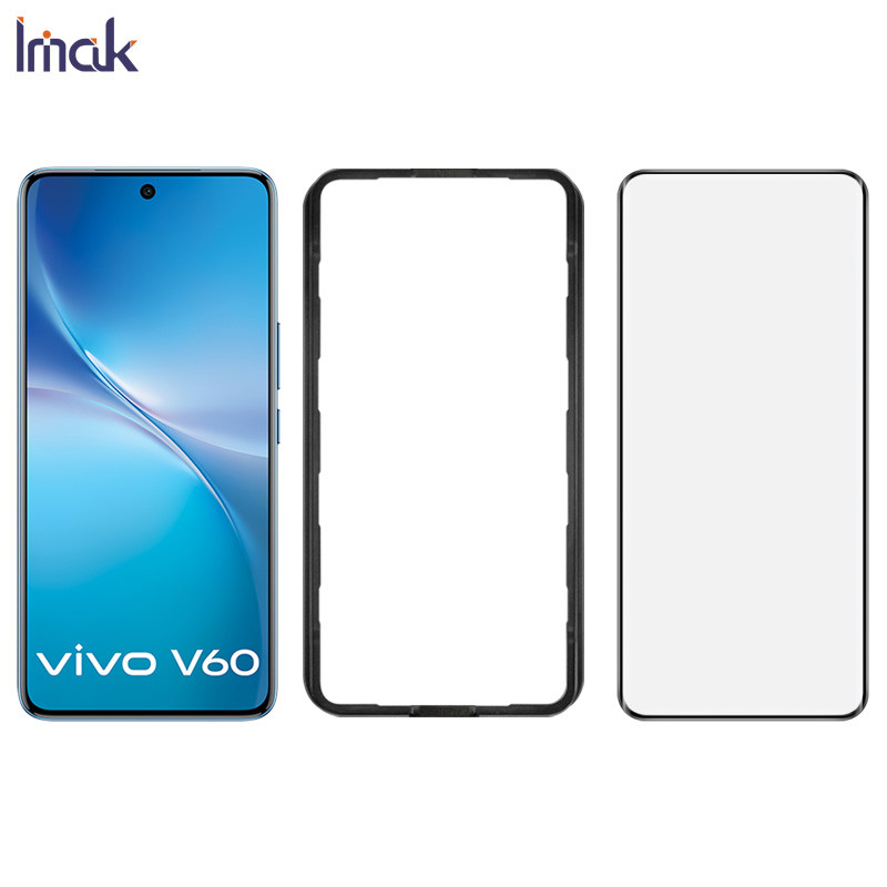 IMAK ฟิล์มกระจก Vivo V60 5G 3D โค้งกาวเต็มฟิล์มป้องกันหน้าจอพร้อมเครื่องมือ