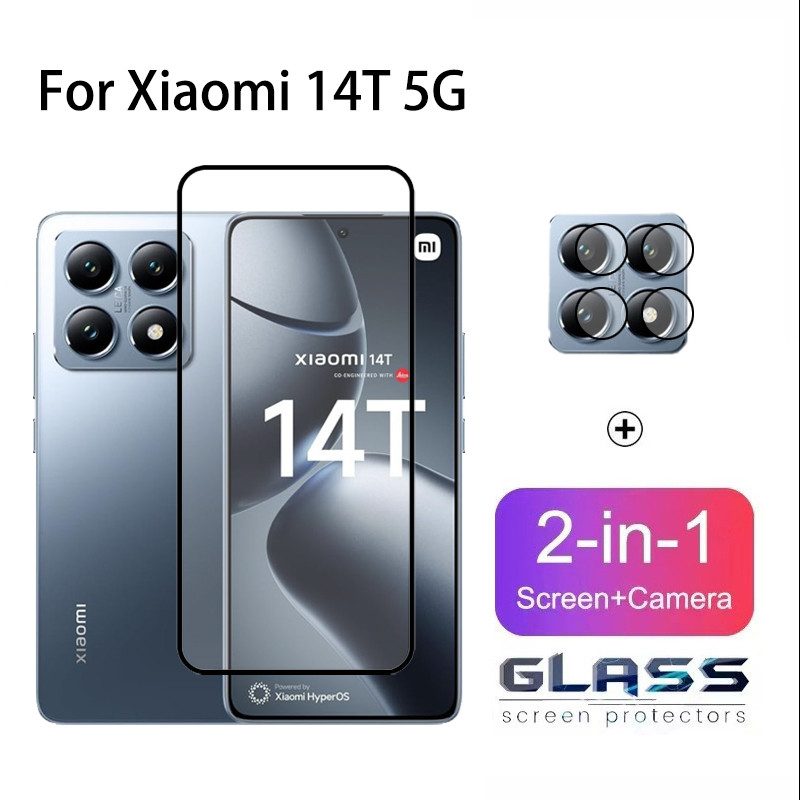 2 In 1 Xiaomi 14T 5G กระจกนิรภัยป้องกันหน้าจอสําหรับ Xiaomi 15 14 14T 13T Pro 5G