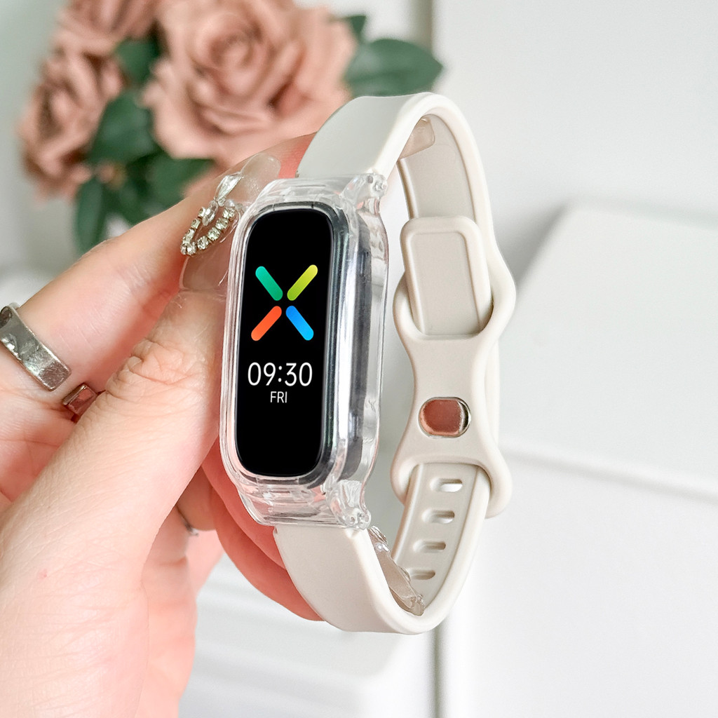 สายรัดซิลิโคนสําหรับ For OPPO Band สายรัดข้อมือเปลี่ยน Sport Bracelect ฝาครอบอุปกรณ์เสริม