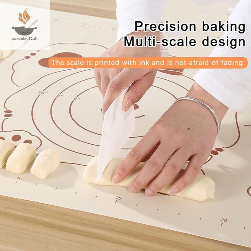 THSUN 1 PC ซิลิโคน Pastry Mat Baking Mat Non-Stick Dough Mats Pastry Mats สําหรับ Rolling Dough พร้อ