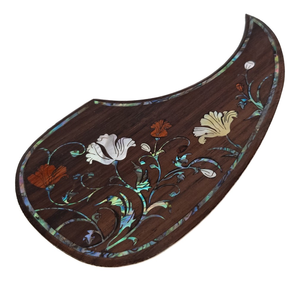 Martin D45 Acoustic Guitar Pickguard ไม้เนื้อแข็งดอกไม้ฝัง Abalone Guitar Accessories