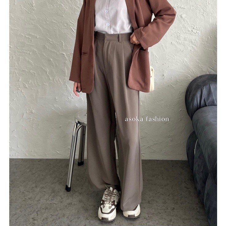 JI87YG ASOKA กางเกงหลวม 999 กางเกงผู้หญิง [PART2] - กางเกงชั้นในผู้หญิง - กางเกงสํานักงานอย่างเป็นทา