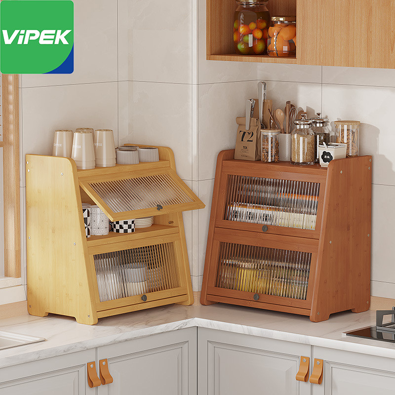 Vipek ที่วางแก้ว ตู้เก็บของถ้วย ตู้ไม้เก็บของ ตู้เก็บของ ชั้นเก็บถ้วยน้ำ ชั้นเก็บถ้วยน้ำในครัว