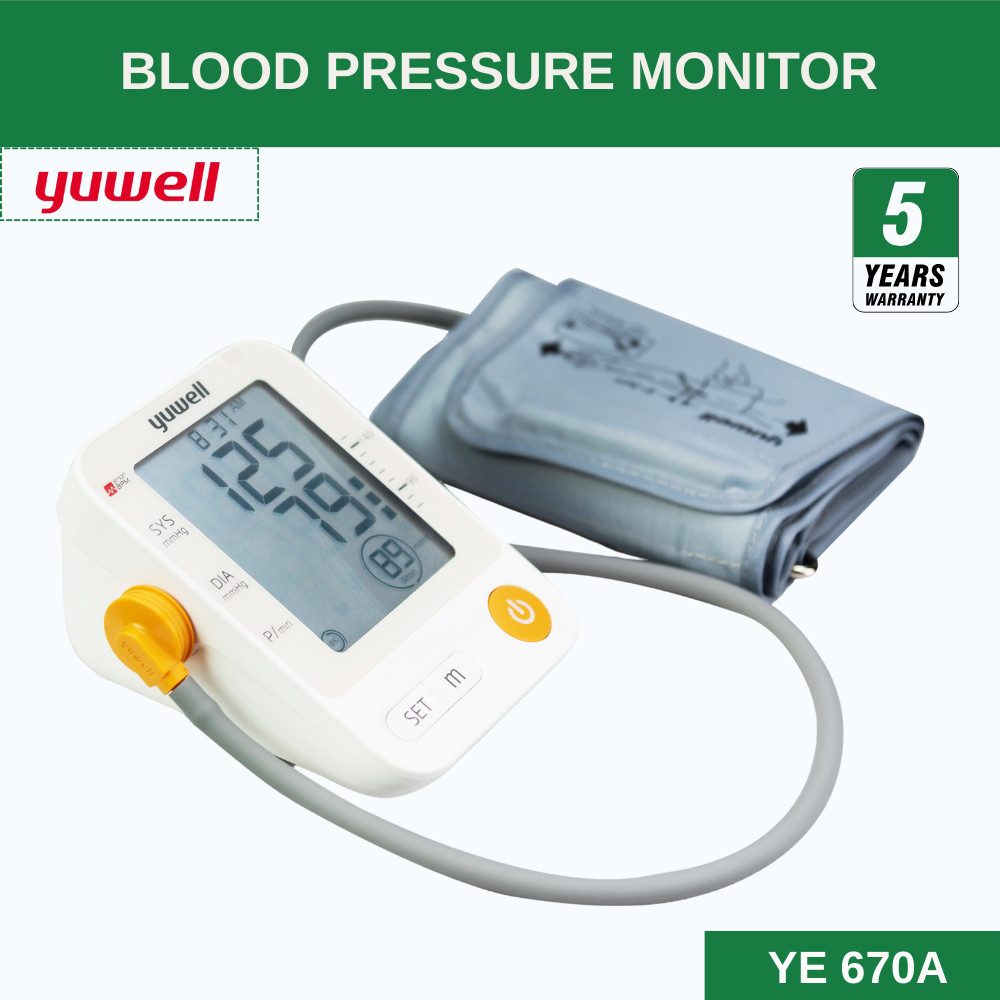 Yuwell Electronic Blood Pressure Monitor เครื่องวัดความดันโลหิต รุ่น YE670A [รับประกัน 5 ปี]