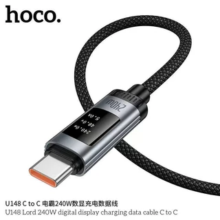 HOCO U148 สายชาร์จเร็ว พร้อมหน้าจอ OLED แสดงค่ากำลังไฟ รองรับ PD 27W / Type-C 100W / TC-TC 240W hc1