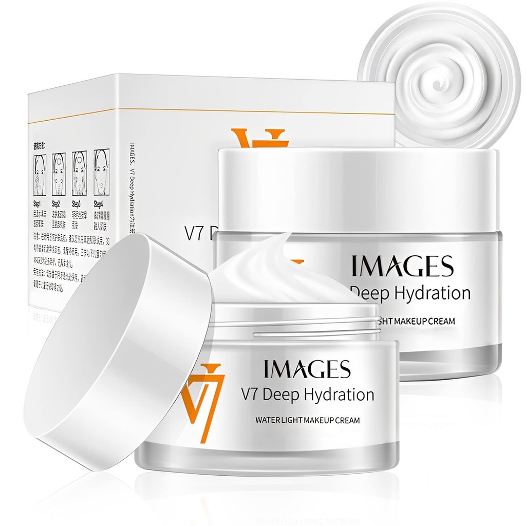 Rednow Moisturizing Cream,V7 Deep Hydration Waterlight Makeup Cream,V7 Korea Cream Face Moisturizer 