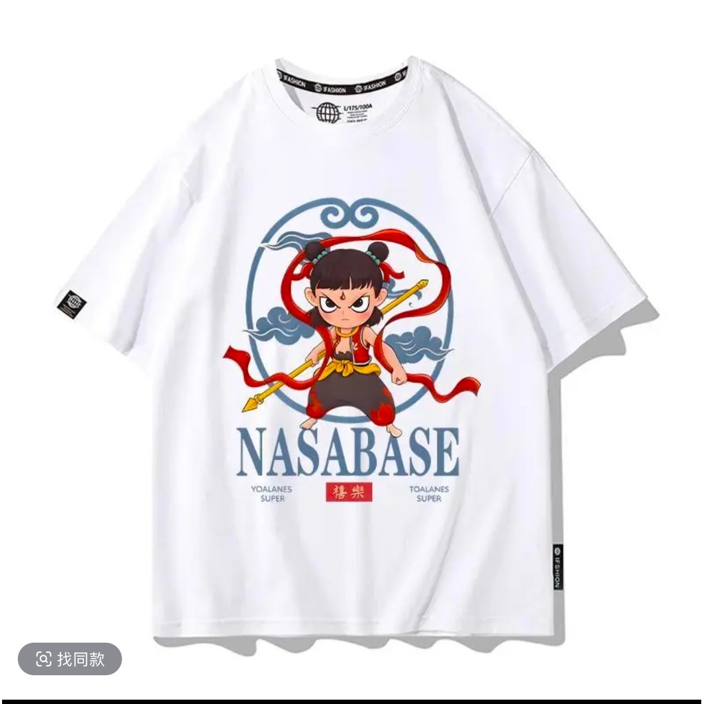 เสื้อยืดลายการ์ตูน Nezha แขนสั้น ใหม่ล่าสุด ปี 2025 QTTO