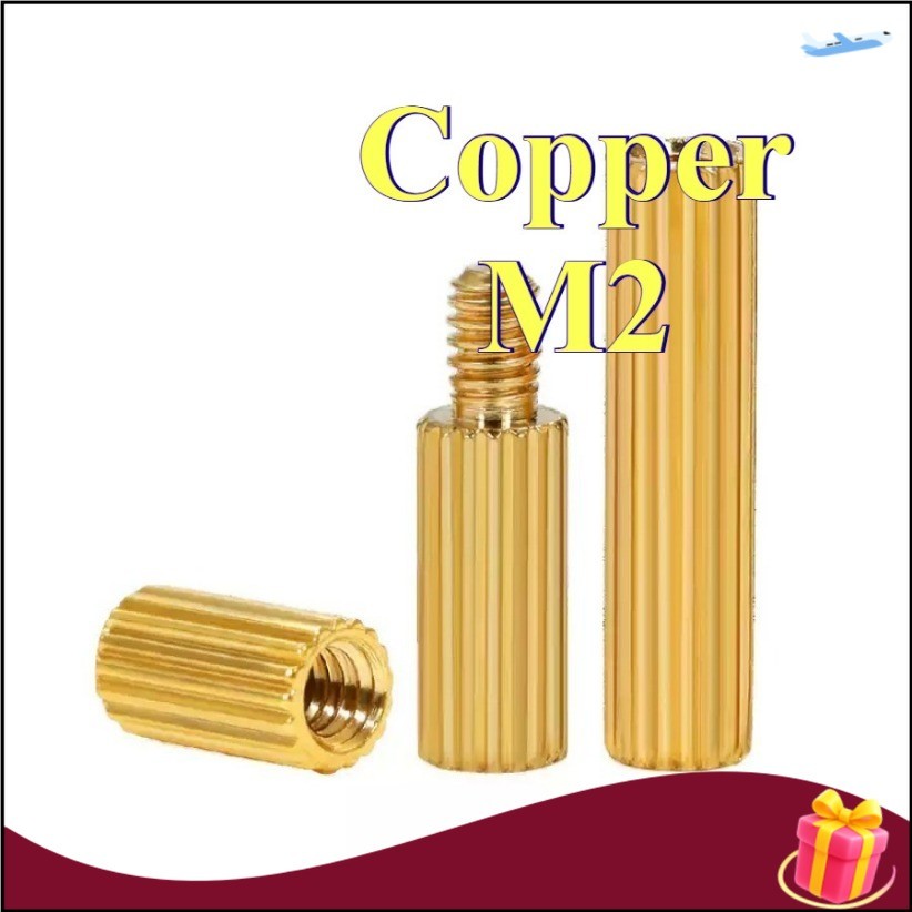 M2 double pass ทองแดงคอลัมน์รอบ knurled การตรวจสอบคอลัมน์สนับสนุนหัวเดียวทองแดงคอลัมน์กล้องรักษาความ