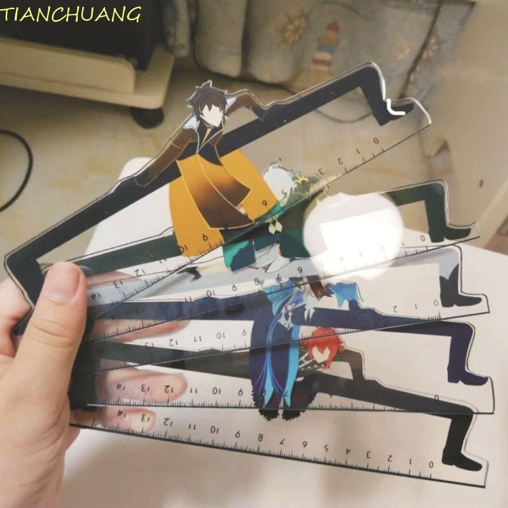 TIANCHUANG Genshin Impact ไม้บรรทัด, Alhaitham Zhongli Genshin Impact ไม้บรรทัดตรง, สํารวจเครื่องมือ