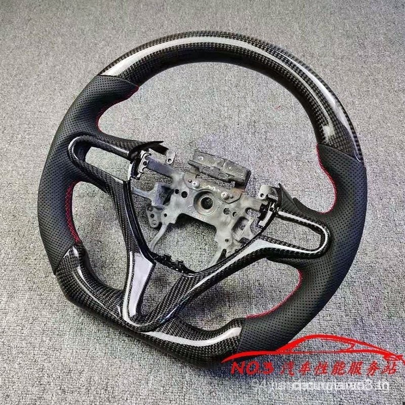 เหมาะสําหรับ Honda Fit GE6 GE8 GK5Classic Fit8th Generation FitCivic8.5Custom คาร์บอนไฟเบอร์พวงมาลัย