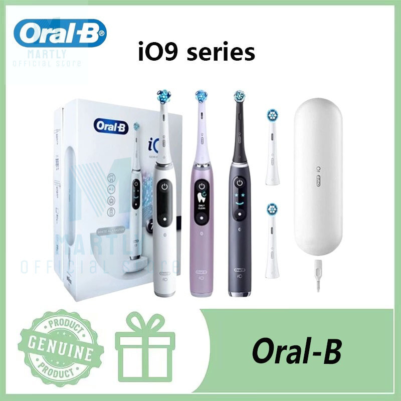 Martly Oral B io9 แปรงสีฟันไฟฟ้า 3D ติดตาม ultimate cleaning/7 โหมดอัจฉริยะ/เคสชาร์จแม่เหล็ก io9