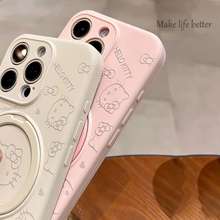 ใหม่ซิลิโคนเหลว KTCat iPhone 17 กรณีเหมาะสําหรับ iPhone 12 13 14 15 16 17 Pro Max 16 Plus17Air พร้อมวงเล็บแม่เหล็กในตัวเคสโทรศัพท์