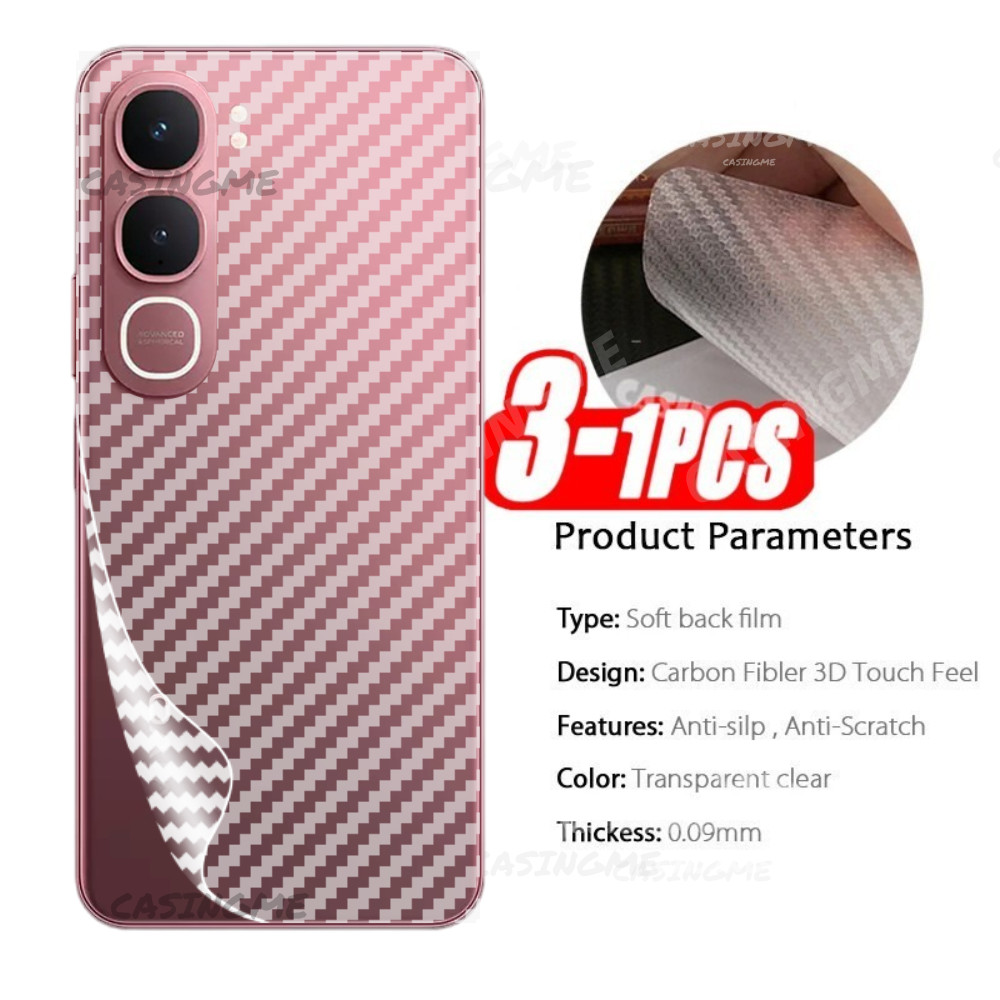 Vivo Y21d 2025 3D กลับคาร์บอนไฟเบอร์โทรศัพท์หน้าจอกลับฟิล์มสําหรับ Vivo Y11d Y21d VivoY21d Y21d Y21 