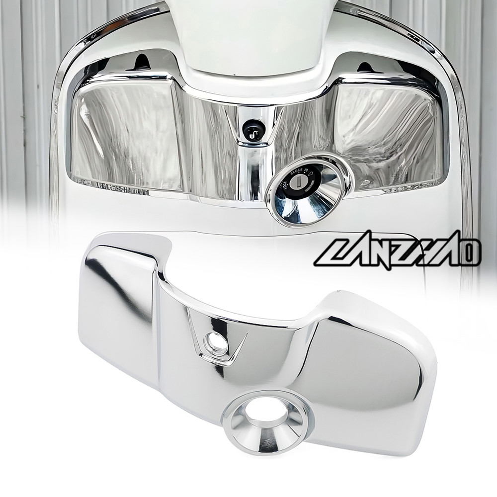 สําหรับ VESPA Sprint Primavera 150 my24 2024 Chrome Panel Flap ด้านหน้า Shield ฝาครอบด้านบนอุปกรณ์เสริม