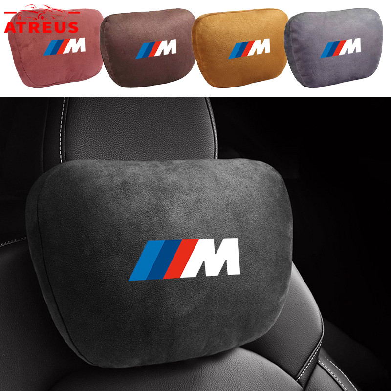 BMW M หมอนรองคอสําหรับรถยนต์ พนักพิงศีรษะรถยนต์ รถที่นั่ง หมอนรองคอในรถ หมอนรองคอคุณภาพสูง คอสนับสนุ