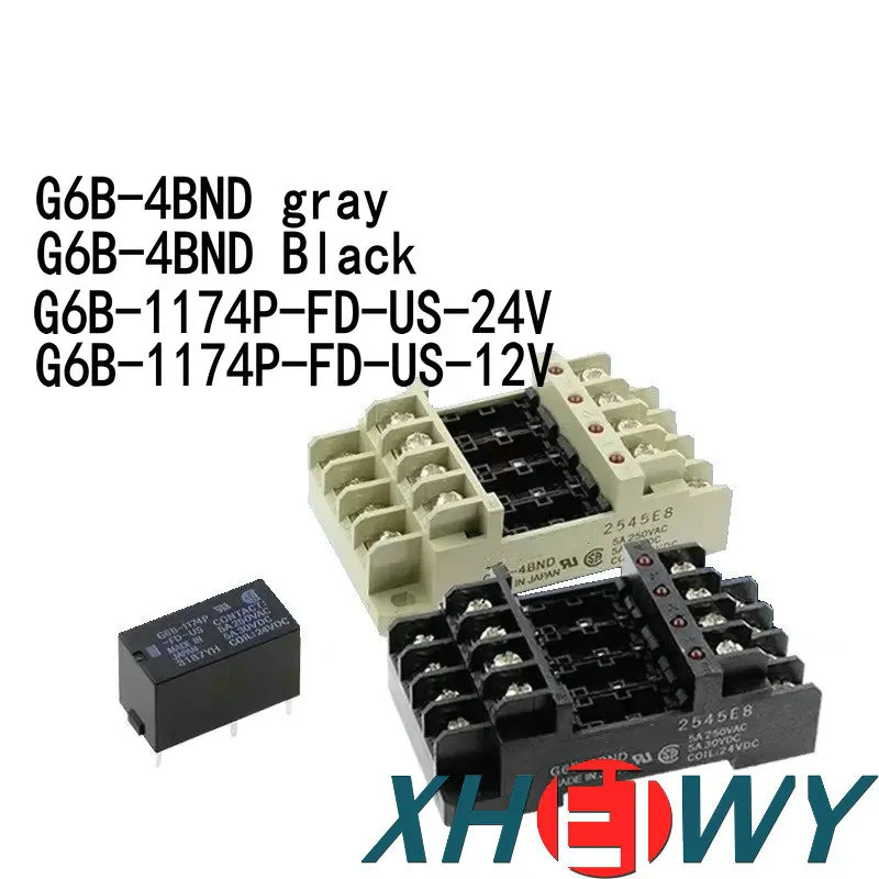 1PCS รีเลย์โมดูลโมดูล G6B-1174P-US ฐาน G6B-4BND DC24V G6B-1174P-FD-US-12V G6B-1174P-FD-US-24V G6B4P-